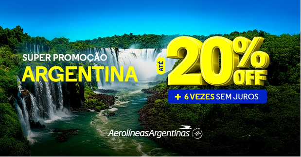 Aerolíneas Argentinas lança promoção no Brasil com 20% de desconto 